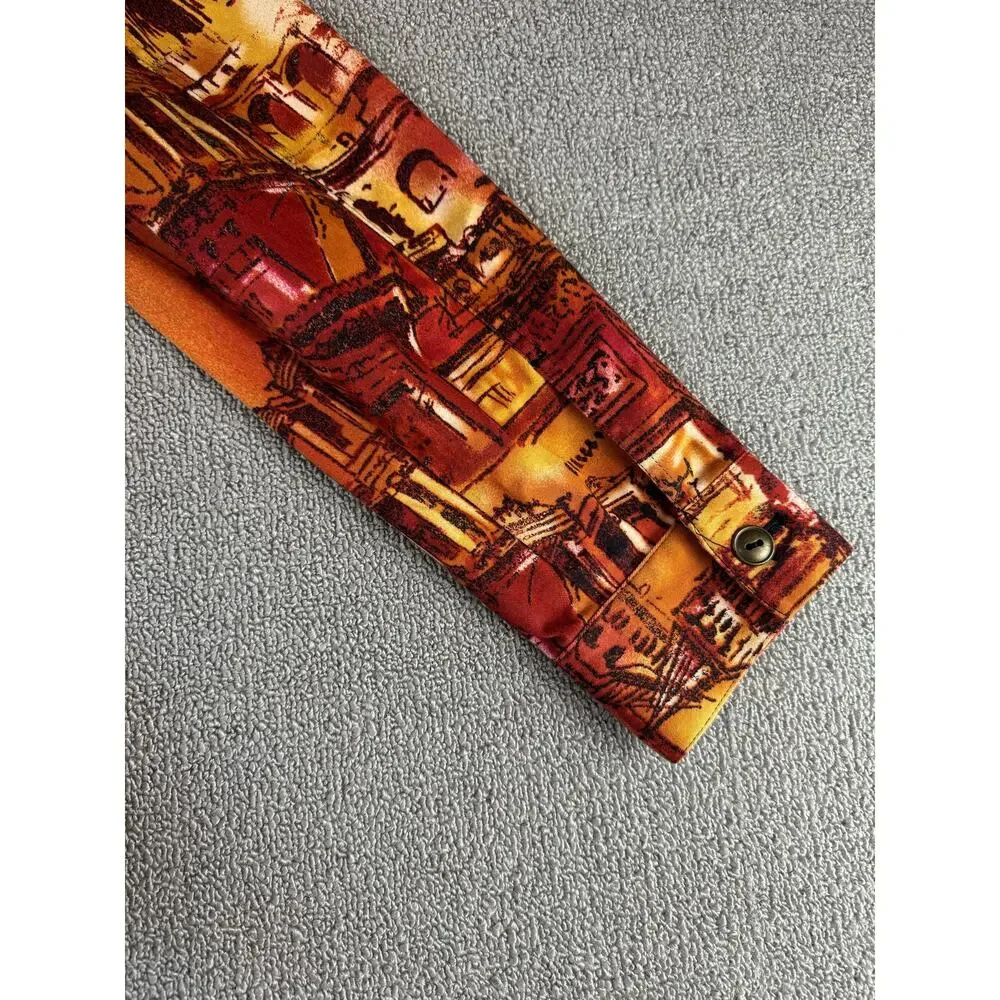 Additions by Chicos Jacket Architectural Print Rustic Art‎ Deco Size XL